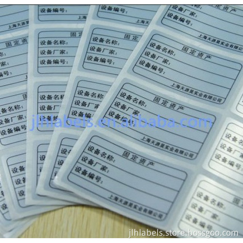 20X40mm 50U Durable Films Matte Chrome PET Label